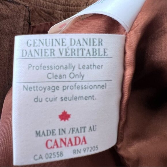 Danier Brown Suede Leather Straight Leg Pants Size 8 - Picture 16 of 16